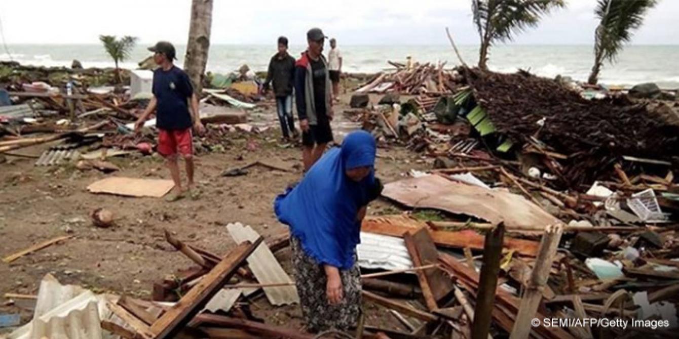 Oxfam ready to respond as hundreds killed after tsunami in Indonesia’s Sunda Strait Photo credit: Getty Images