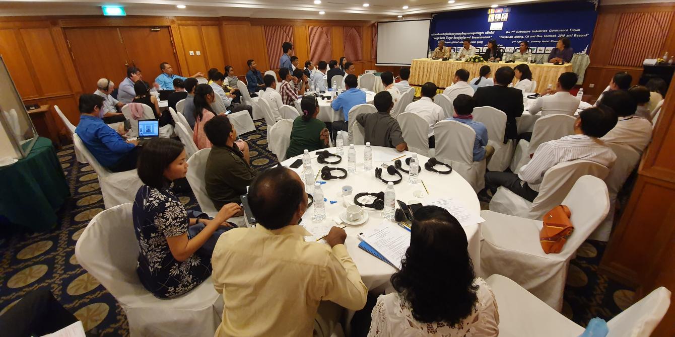 Perspectives from local authorities and local communities on mining project moderated by Ms. Mout Chantheany, DPA-EISEI Coordinator, during 7th EIGF meeting, April 2019. Perspectives from local authorities and local communities on mining project moderated by Ms. Mout Chantheany, DPA-EISEI Coordinator, during 7th EIGF meeting, April 2019.