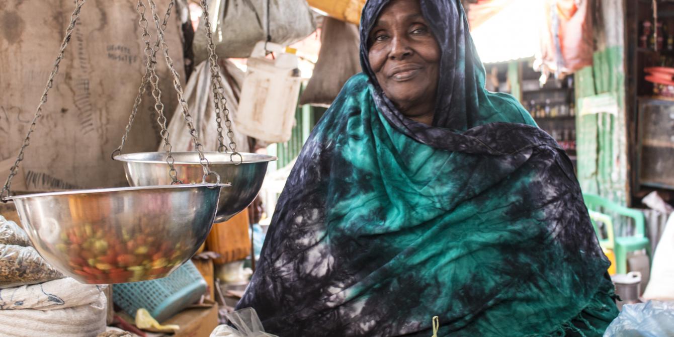 Fadumo in her shop in Hargeisa. AbdiAziz Adani/Oxfam