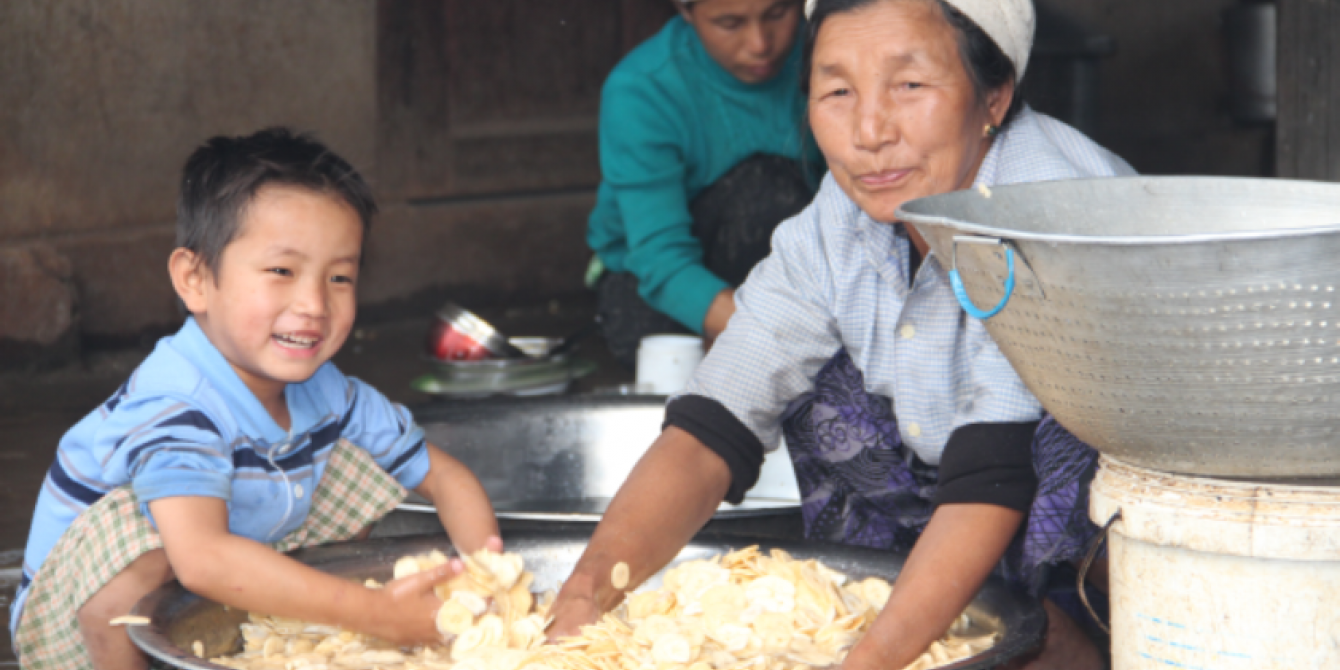 A local family doing a business in Kachin state A local family doing a business in Kachin state