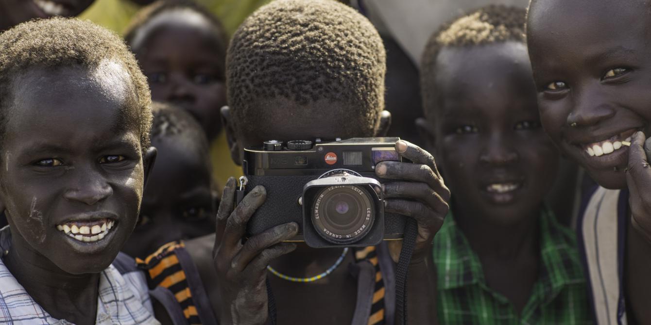 Children in a camp of Internally Displaced Persons in South Sudan 