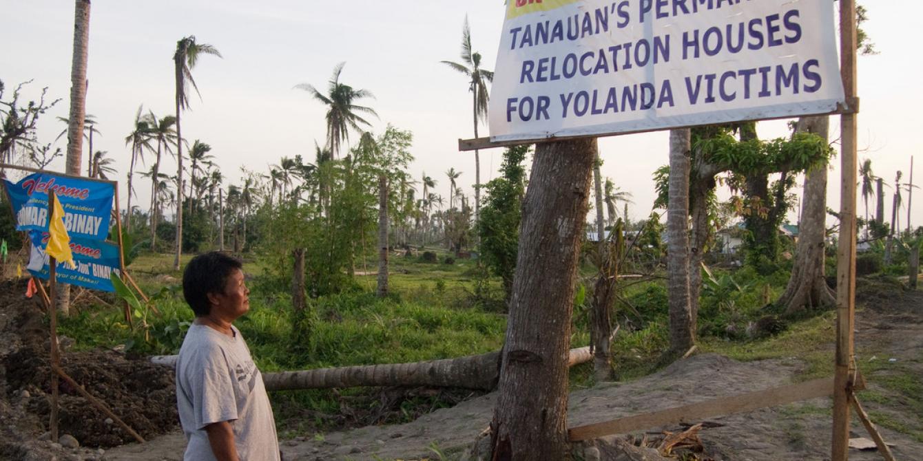 Fish vendor and mother of four Felisa Abas hopes relocation in Pago, Leyte, will bring her a better life (2014). Caroline Gluck/Oxfam