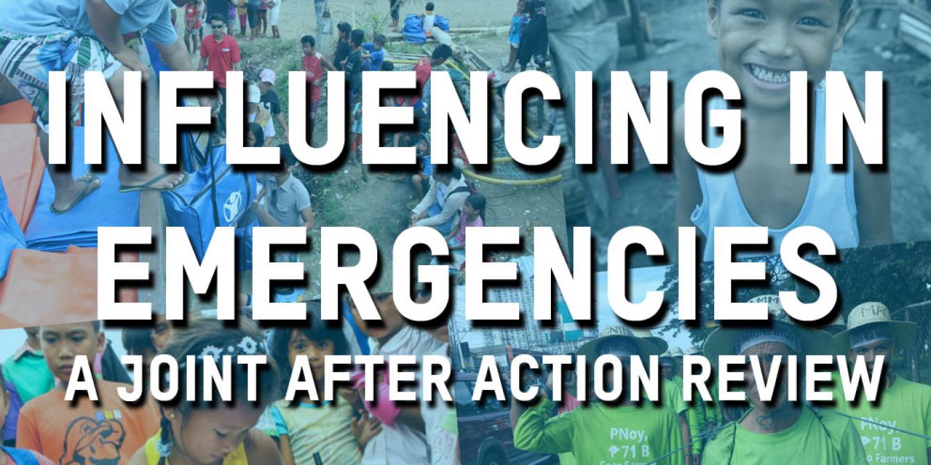 Cover Photo of Influencing in Emergencies Publication (Graphics: Oxfam) Cover Photo of Influencing in Emergencies Publication (Graphics: Oxfam)