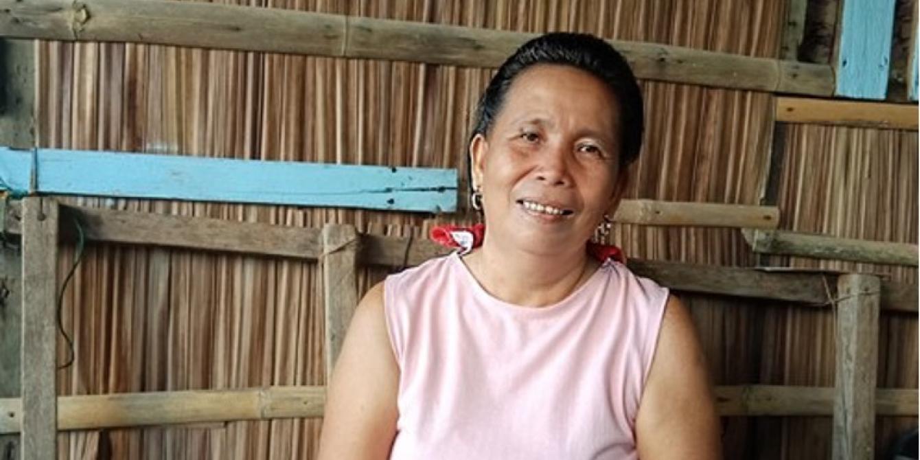 Cristina in her house at Barangay Matriano (Photo: PDRRN)