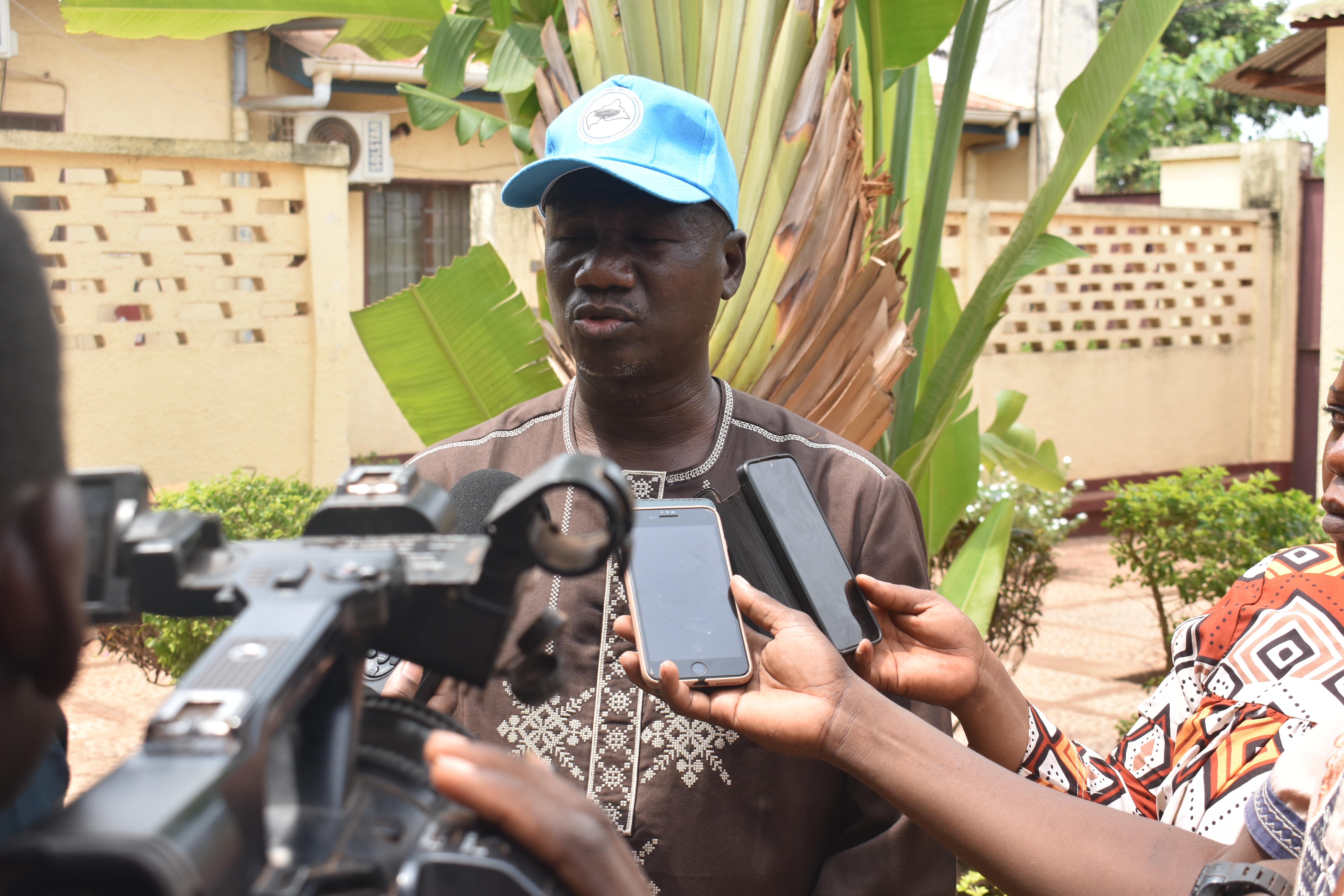Interview du Directeur Pays d'Oxfam, Dedeou Yahiya, lors de l'atelier de capitalisation du projet d'appui aux OSC de la Maison de Services. Oxfam/ Reine Fabienne Ndotiga