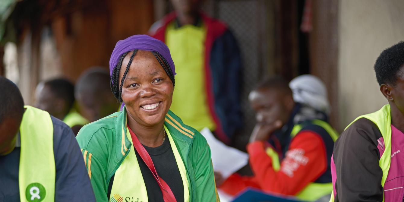 Vasta, 33, is an Oxfam volunteer community mobiliser. Photo credit Julius Kasuja/Oxfam