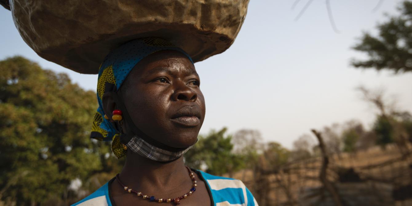 Aguiratou Ouedraogo is a farmer and mother of 7 children in the village of Soubo, Burkina Faso. Credit: Samuel Turpin/ Oxfam